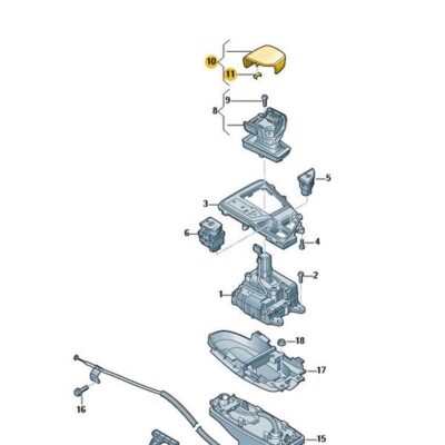 Wählhebelgriff Oberteil Schaltknauf DSG Audi A4 A5 Q7 4M1713139G 59V