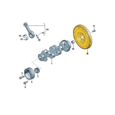Schwungrad Schwungscheibe Audi Q3 VW Tiguan T6 03L105266DQ