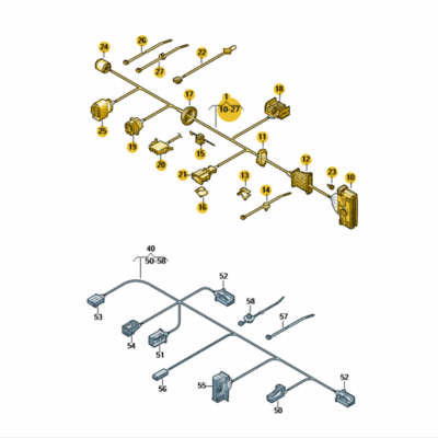 Kabelbaum Tür Leitungssatz vorne links VW Passat 3AB971120AJ