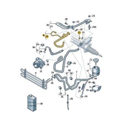 Rücklaufschlauch Servoleitung Servoschlauch Audi RS5 8K1422891AP