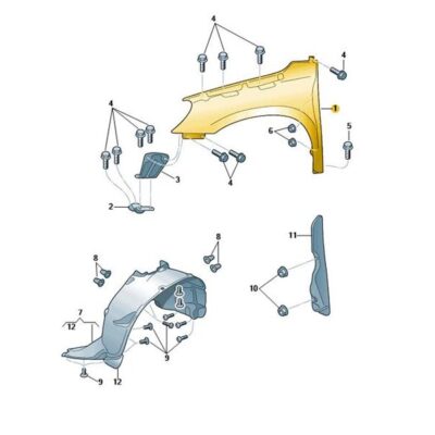 Kotflügel vorn rechts unlackiert Skoda Yeti 5L0821022