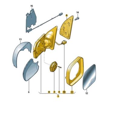 Außenspiegelgehäuse Außenspiegel links VW Amarok 2HH857507AS9B9