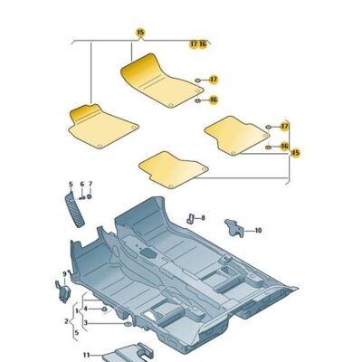 Fußmatten Textilfußmatten Premium Audi RS6 RS7 4K1863011F RPP