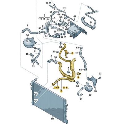 Kühlmittelschlauch Schlauch VW Beetle Jetta 5K0122051T