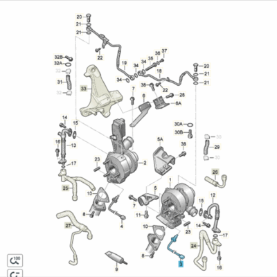 Drehzahlgeber Turbolader Audi Q7 VW Touareg 05A927321E