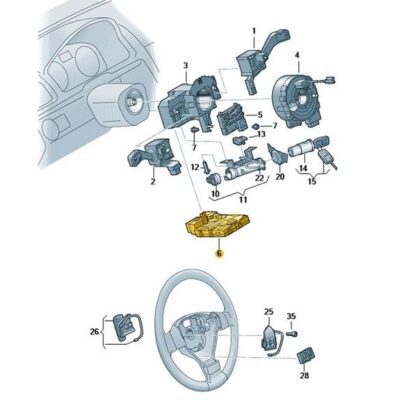 Elektronikmodul Lenkstockkombinationsschalter Seat VW 1K0953549CD