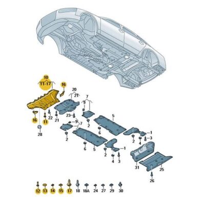Geräuschdämpfer Audi A8 4H0825235J