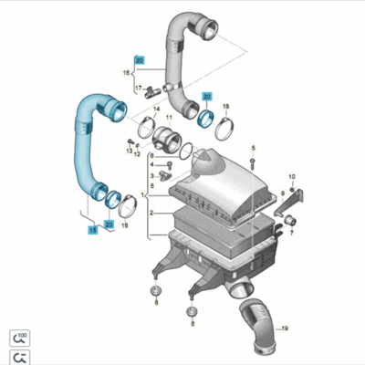 Ansaugschlauch Schlauch VW Crafter 2E0129615F