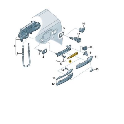 Sensor für Türgriff rechts Audi A4 A5 Q5 8W0927754