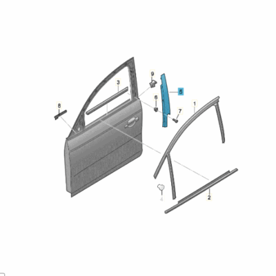 Blende für Säule B links Audi A4 8K0837901M 5FQ