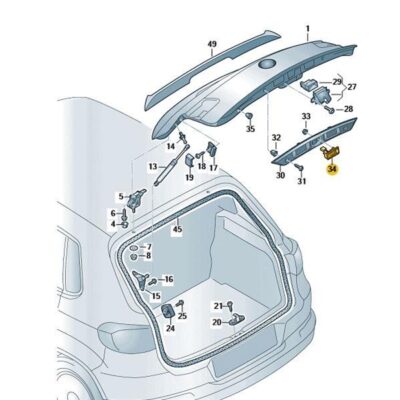 Drucktaster mit Kamera VW Tiguan 5N0827566AL