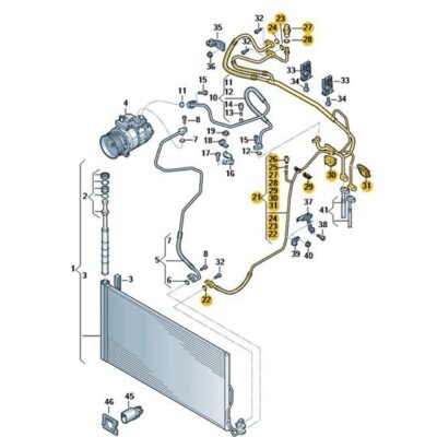 Kältemittelschlauch Klimaleitung VW Touareg 7P1820741CK