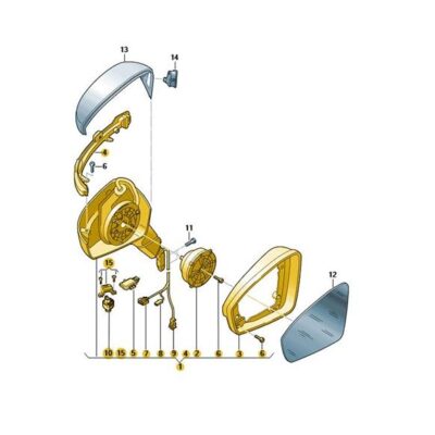 Spiegelaufnahme Außenspiegel links VW Tiguan 5NN857507AQ9B9