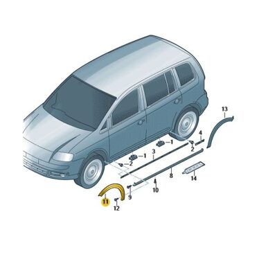 Radabdeckung links vorne VW Touran 1T0853717A 9B9