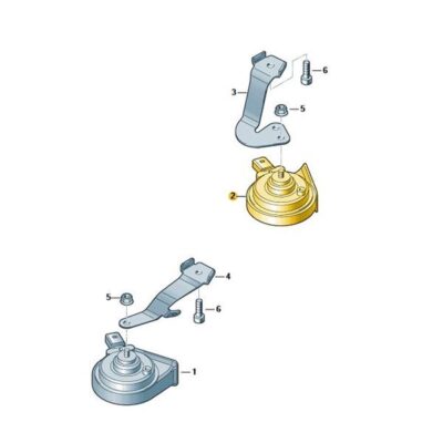 Hupe Fanfare Horn Sirene Audi Seat Skoda VW 5C0951223C