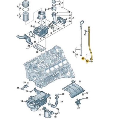 Rohr für Ölmessstab VW Touareg 07Z115629C