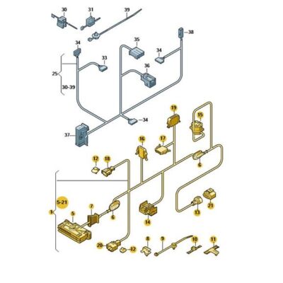 Kabelbaum Tür Leitungssatz vorne rechts VW Golf Plus 5M1971121P