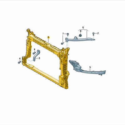 Schlossträger mit Aufnahme für Kühlmittelkühler Audi A1 82A805588