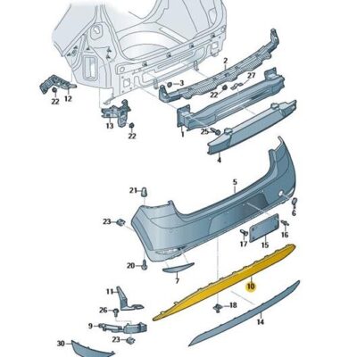 Heckdiffusor Diffusor schwarz glänzend 5G6807568AG041
