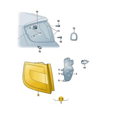 Schlussleuchte Rückleuchte rechts Skoda Fabia 6V6945712