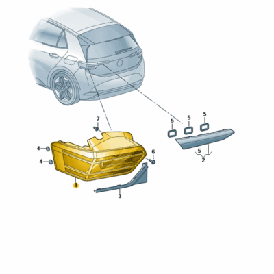 LED Schlussleuchte Rückleuchte Rücklicht rechts VW ID.3 10A945096B