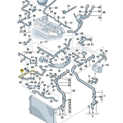 Kühlmittelrohr Rohr Kühlung VW Beetle 1C0121065