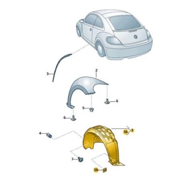Radhausschale hinten links VW Beetle 5C5810969D