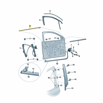 Fensterschachtabdichtung rechts aussen Skoda Octavia 5E9837476D JV1