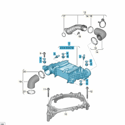 Ladeluftkühler Kühler VW Crafter T6 2.0 TDI 04L145749Q