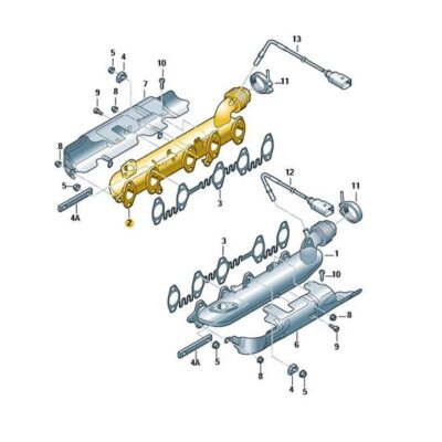 Abgaskrümmer rechts VW Touareg 07Z253034Q
