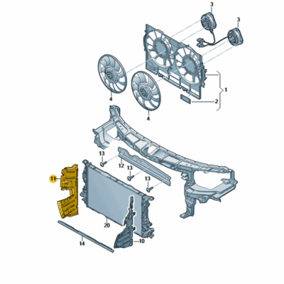 Luftführung rechts Audi A6 4G0121284BN