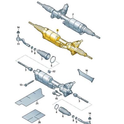 Lenkgetriebe mit Spurstangengelenk innen Audi A4 A5 8K1423055CG