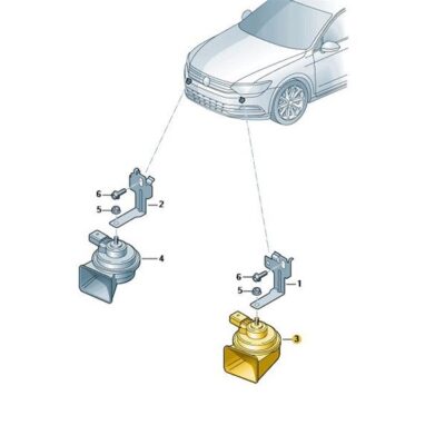 Hupe Fanfare Horn Sirene Audi Seat Skoda VW 2Q0951223