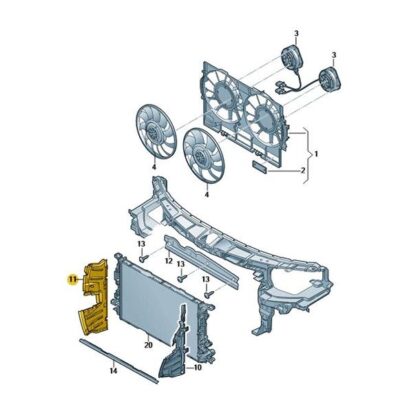Luftführung rechts Audi A6 4G0121284CA