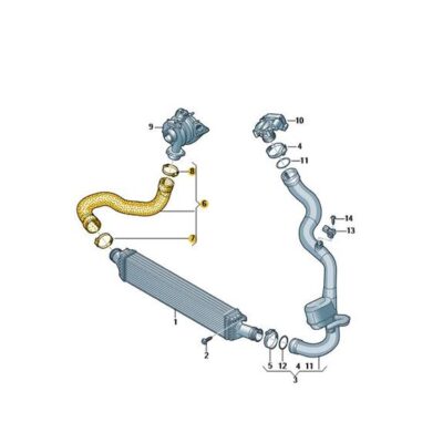 Druckrohr rechts Audi A4 A5 8K0145738AH
