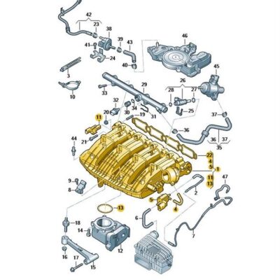 Ansaugbrücke Ansaugkrümmer Audi Seat Skoda VW 06L133201DM