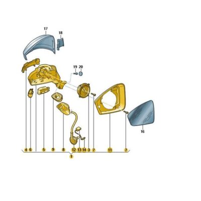 Außenspiegelgehäuse Außenspiegel rechts VW Touareg 761857508T 9B9
