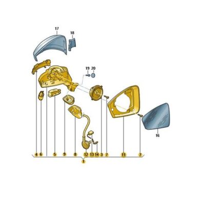 Außenspiegelgehäuse Außenspiegel links VW Golf Sportsvan 517857507Q 9B9