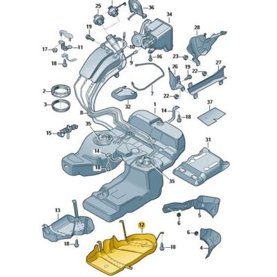 Abdeckung Schutzabdeckung Kraftstofftank VW Toureg 7L0201973C