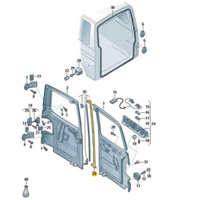 Türdichtung Dichtung Tür mitte VW T5 T6 7LA827709A