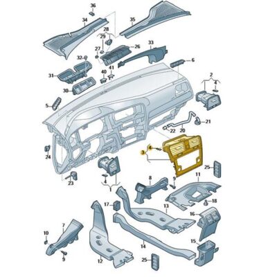 Ausströmer mitte Luftausströmer VW Golf 5G1819728AFDAR