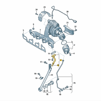 Ölrohr Ölrücklaufleitung Audi Seat Skoda VW 03L145736L