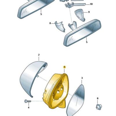 Außenspiegelgehäuse Außenspiegel links Seat Ibiza 6J1857507G 9B9