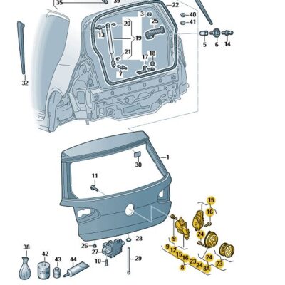 Betätigung mit Mikroschalter VW Golf 5G6827469F FOD