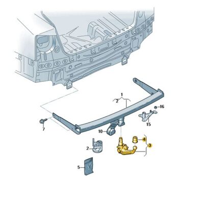 Kugelkopf Anhängervorrichtung VW Passat T5 3C0803882A
