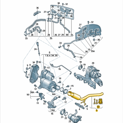Abgasrohr Audi A3 Seat Leon Skoda Octavia VW Golf 5Q0253101BA