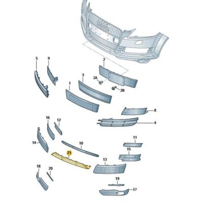Luftführungsgitter mitte Audi Q7 4L0807683 01C