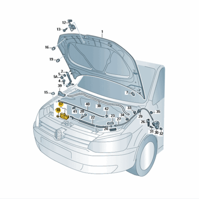 Klappenschloss Schloss Unterteil VW Polo 6R1823509G