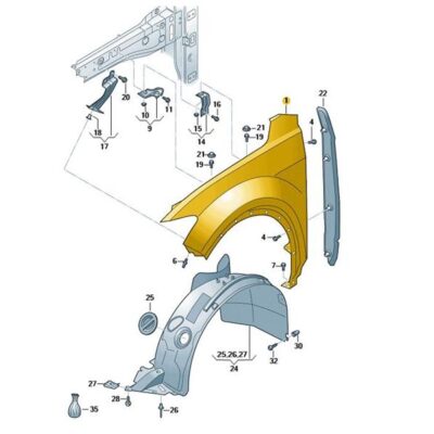 Kotflügel vorn rechts unlackiert VW T-Roc 2GA821022