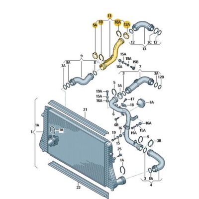 Luftrohr Rohr Audi Seat Skoda VW 3C0145770B